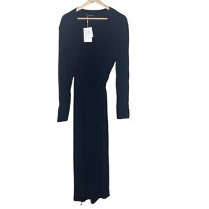 ANINE BING Black Wrap Dress Long Sleeve Maxi New With Tags Evening Cocktail